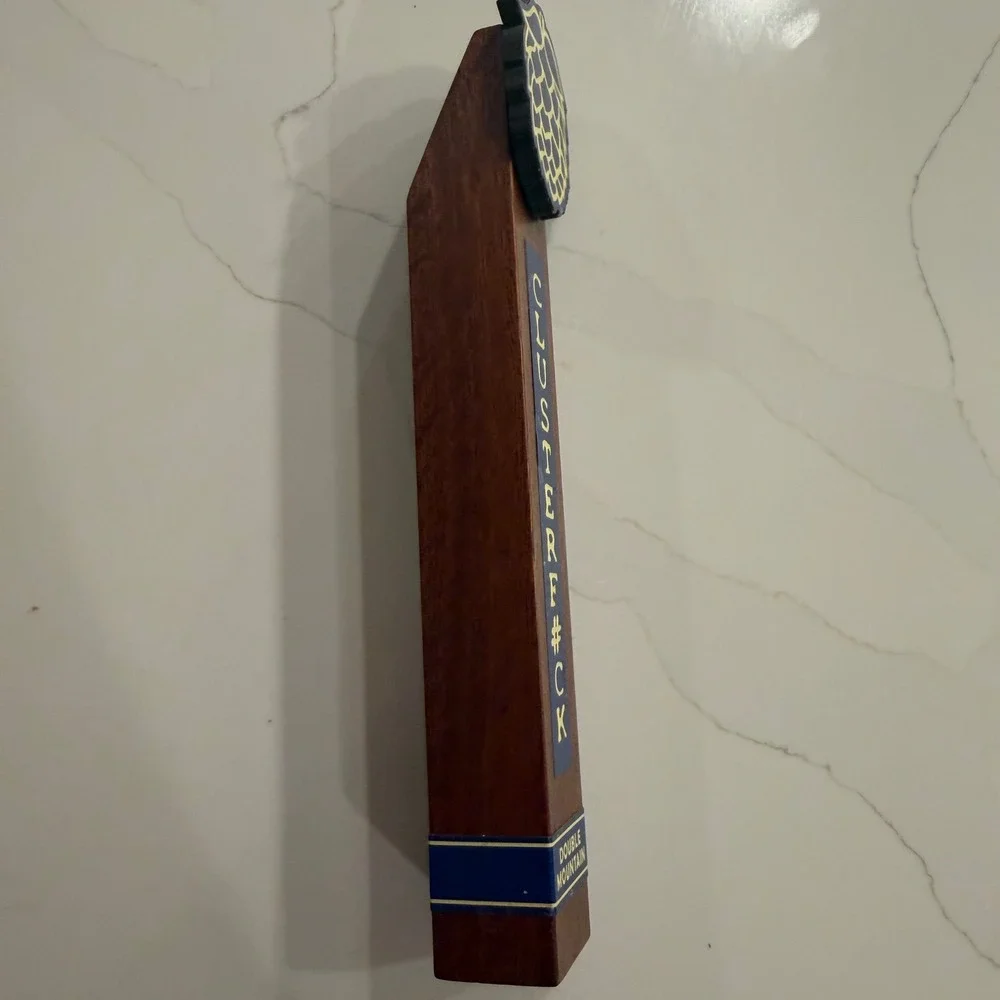 Double Mountain Brewery Clusterf#ck Wood Beer Tap Handle Hood River PNW